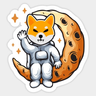 SHIB To The Moon - Shiba Inu Crypto Sticker